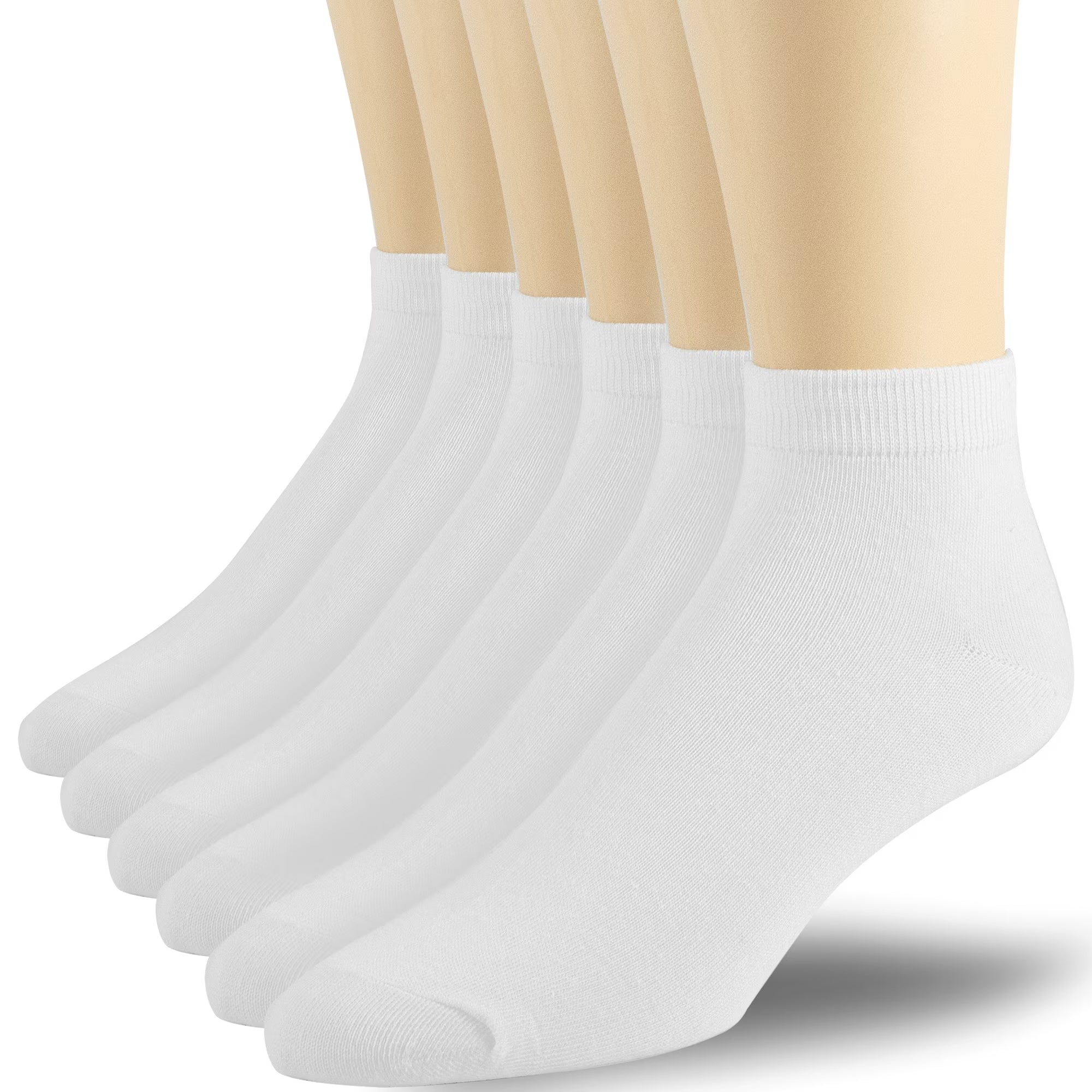 12-Pairs Athletic Thin Cotton Ankle Socks (Unisex)