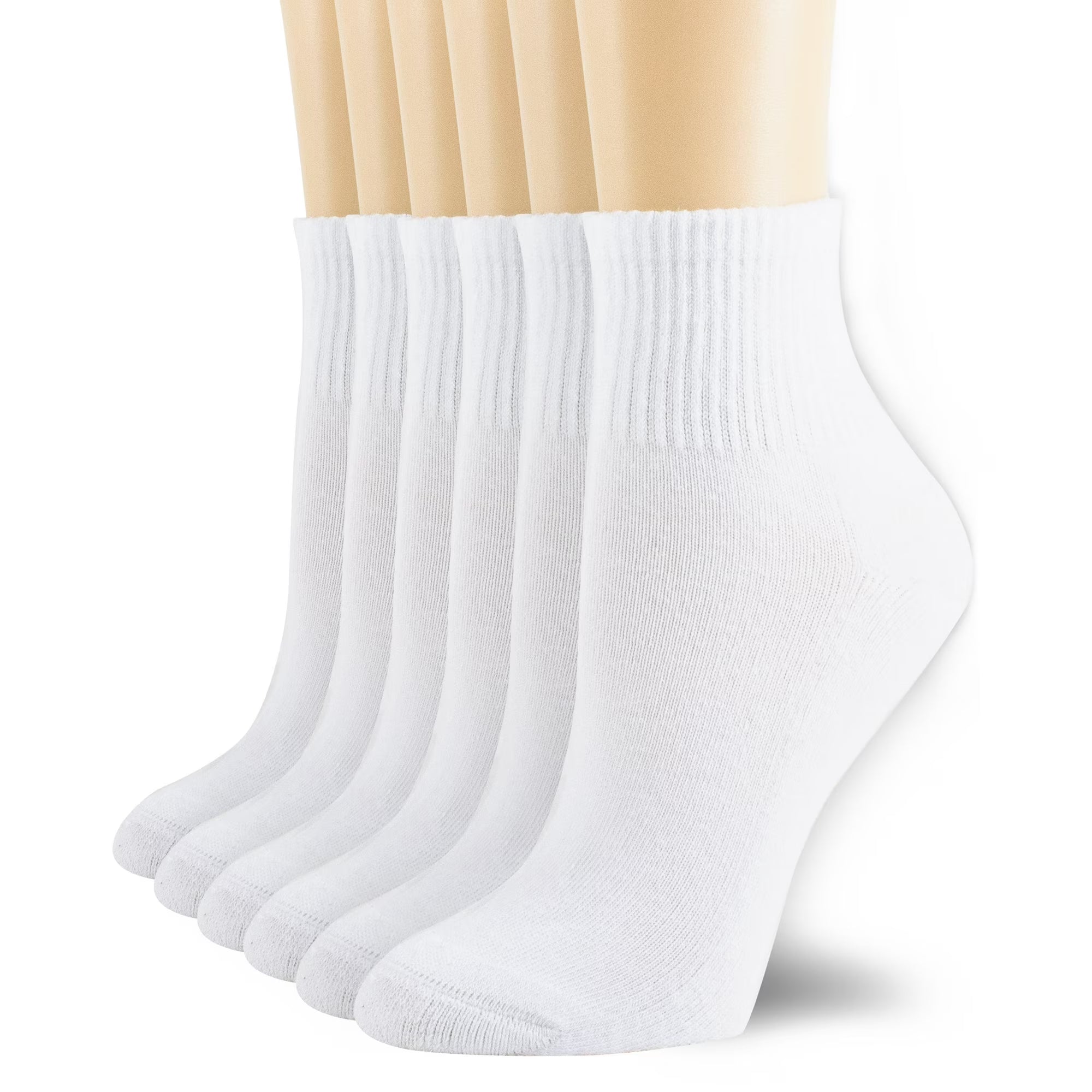 6-Pairs Premium Cotton Athletic Socks 9-11
