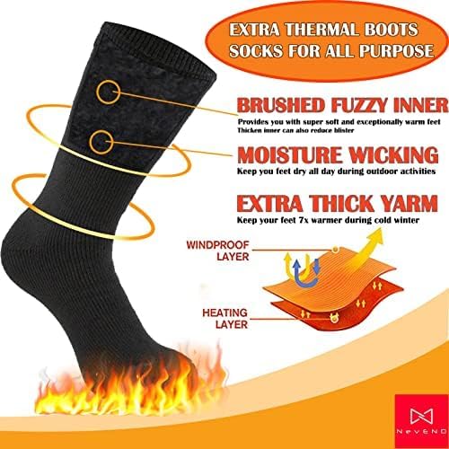 3-Pairs Winter Thermal Heated Socks for Men
