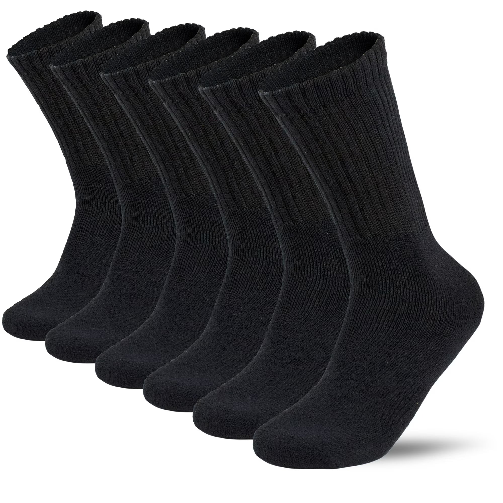 6-Pairs Men’s Athletic Cotton Crew Socks