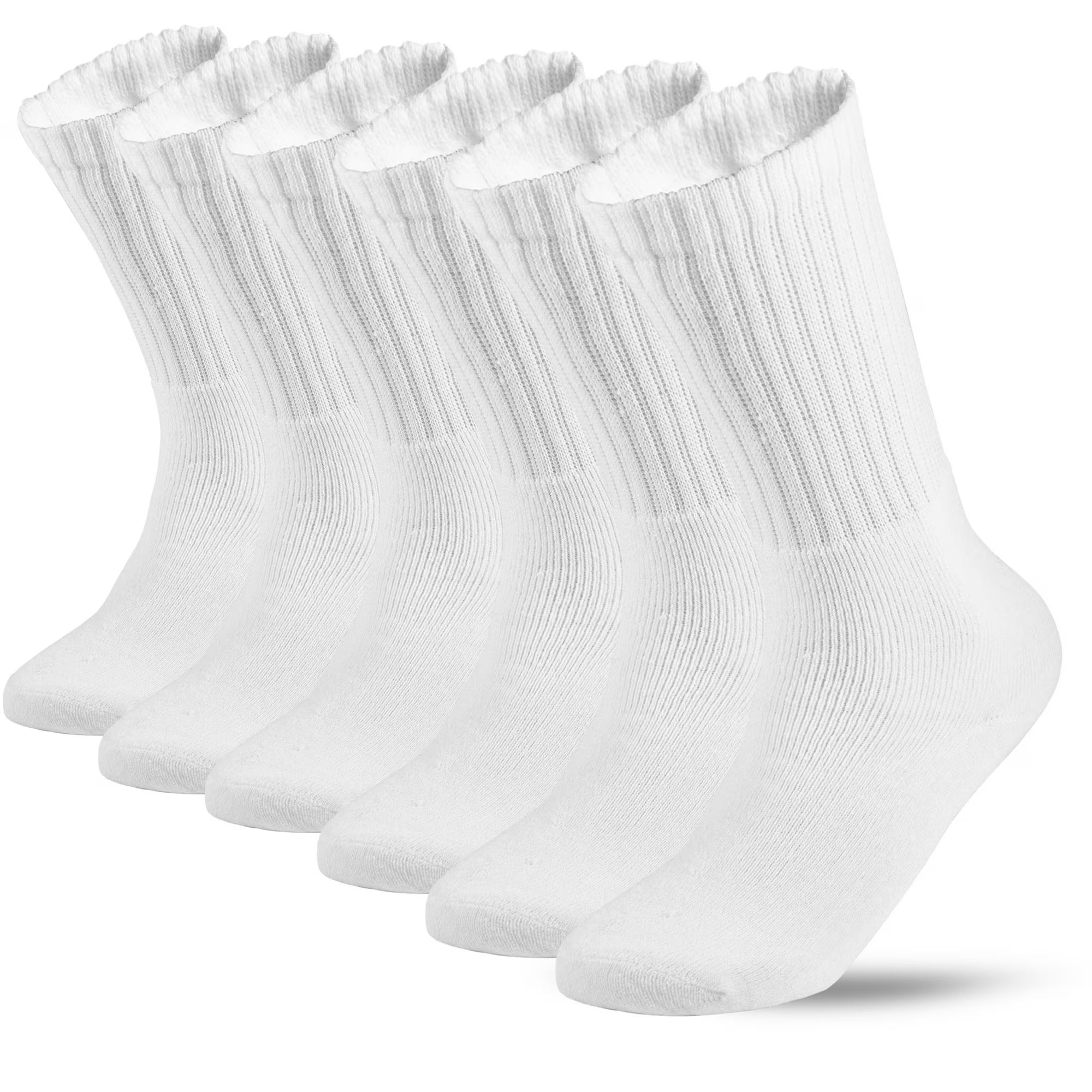 6-Pairs Men’s Athletic Cotton Crew Socks