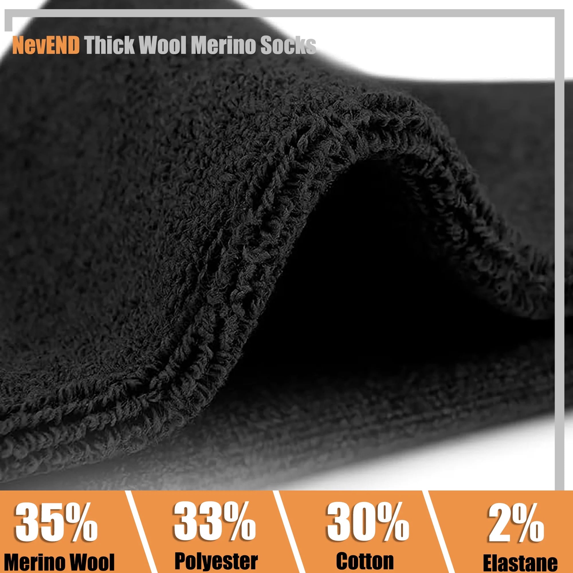 6-Pairs Men’s Merino Wool Thermal Boot Socks Size 10-13