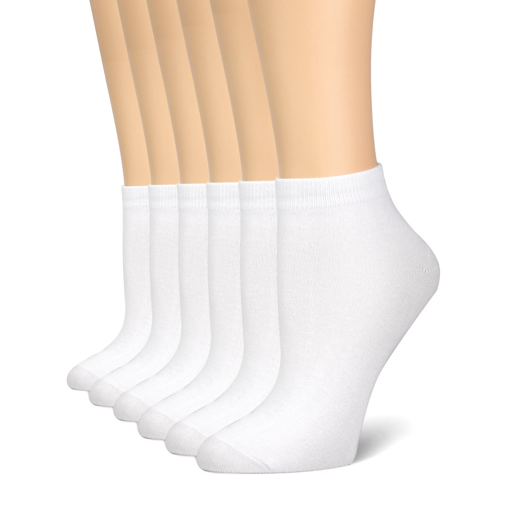 6-Pairs Performance Cushioned Cotton Low-Cut Athletic Socks