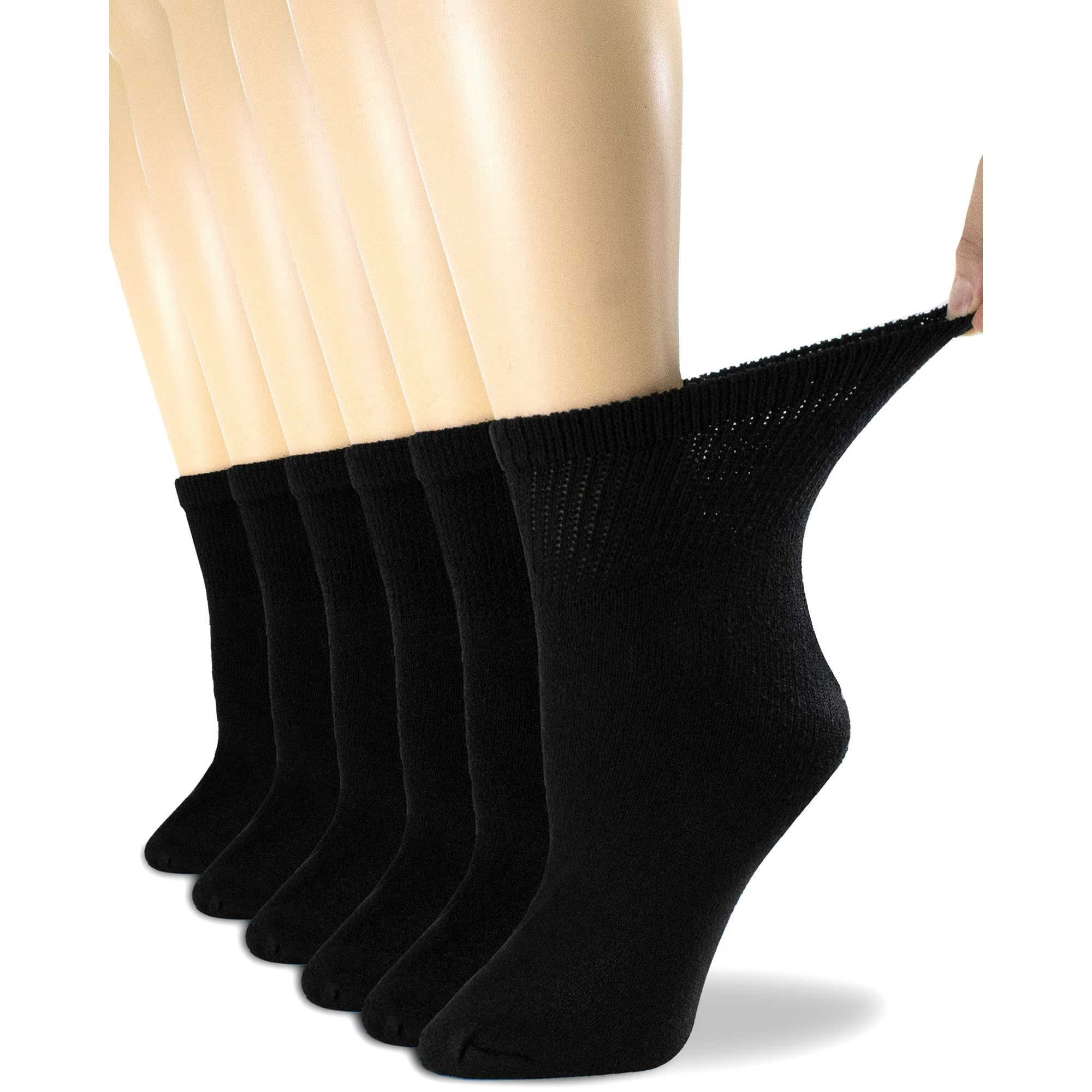 6-Pairs Cotton Diabetic & Non-Binding Ankle Socks