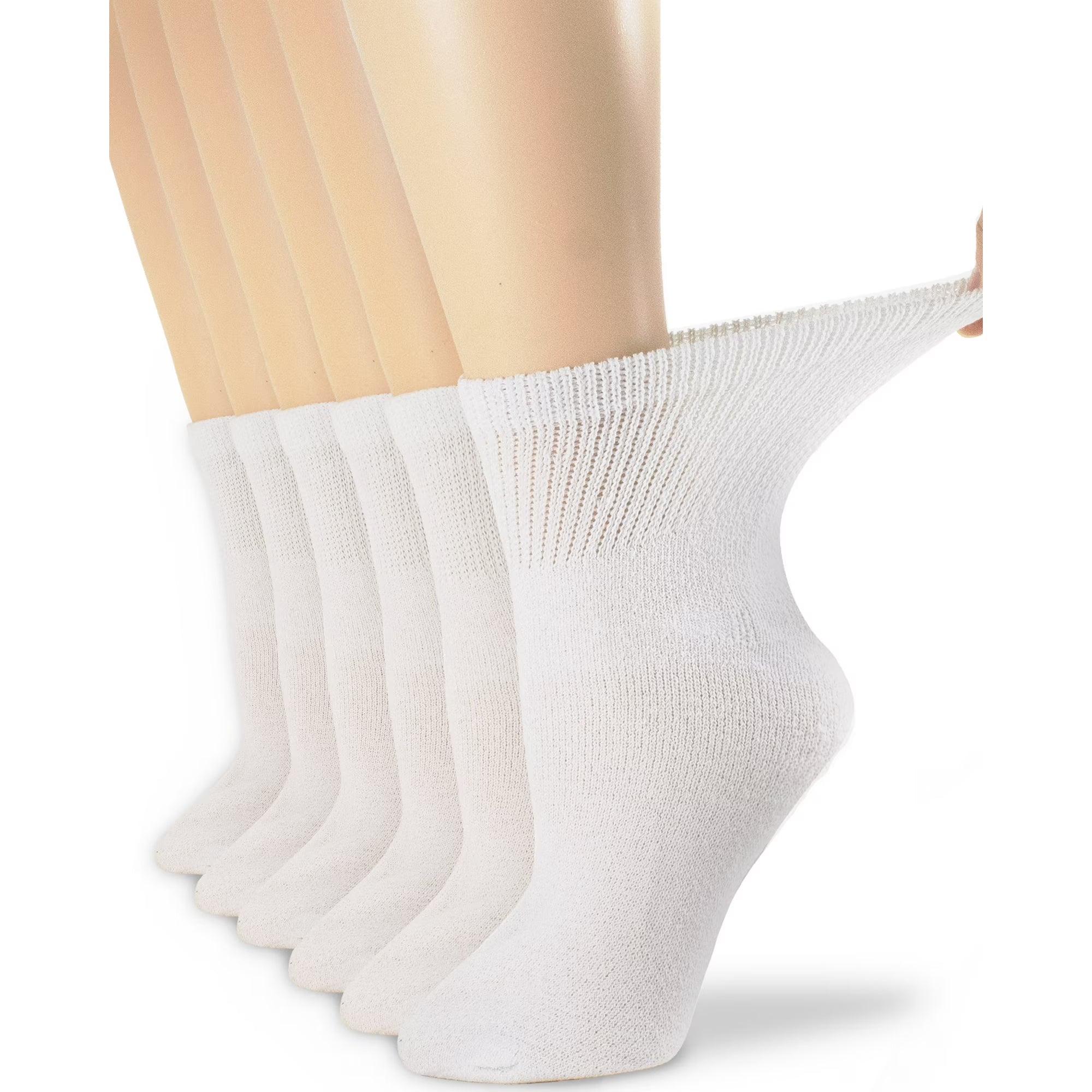 6-Pairs Cotton Diabetic & Non-Binding Ankle Socks